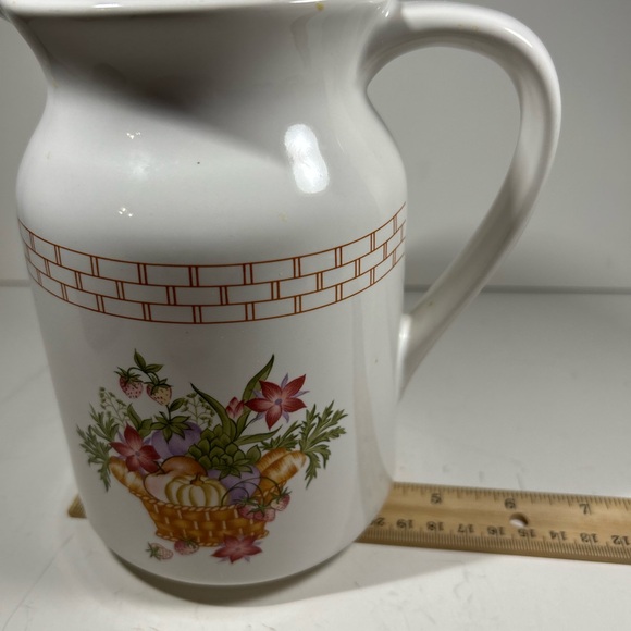 Vintage Floral Ceramic Pitcher - Picture 11 of 14